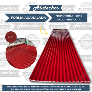 CHAPA CALIBRE 24 VARIEDAD DE COLORES ACANALADA