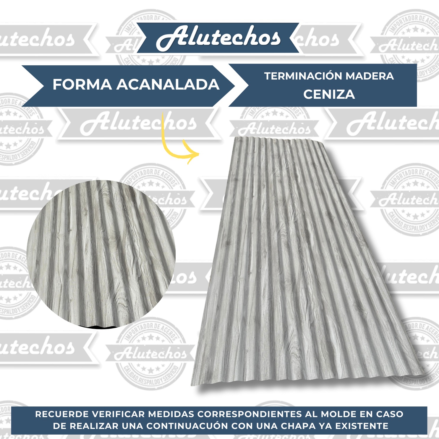 CHAPA CALIBRE 26 RusticAL ACANALADA CENIZA