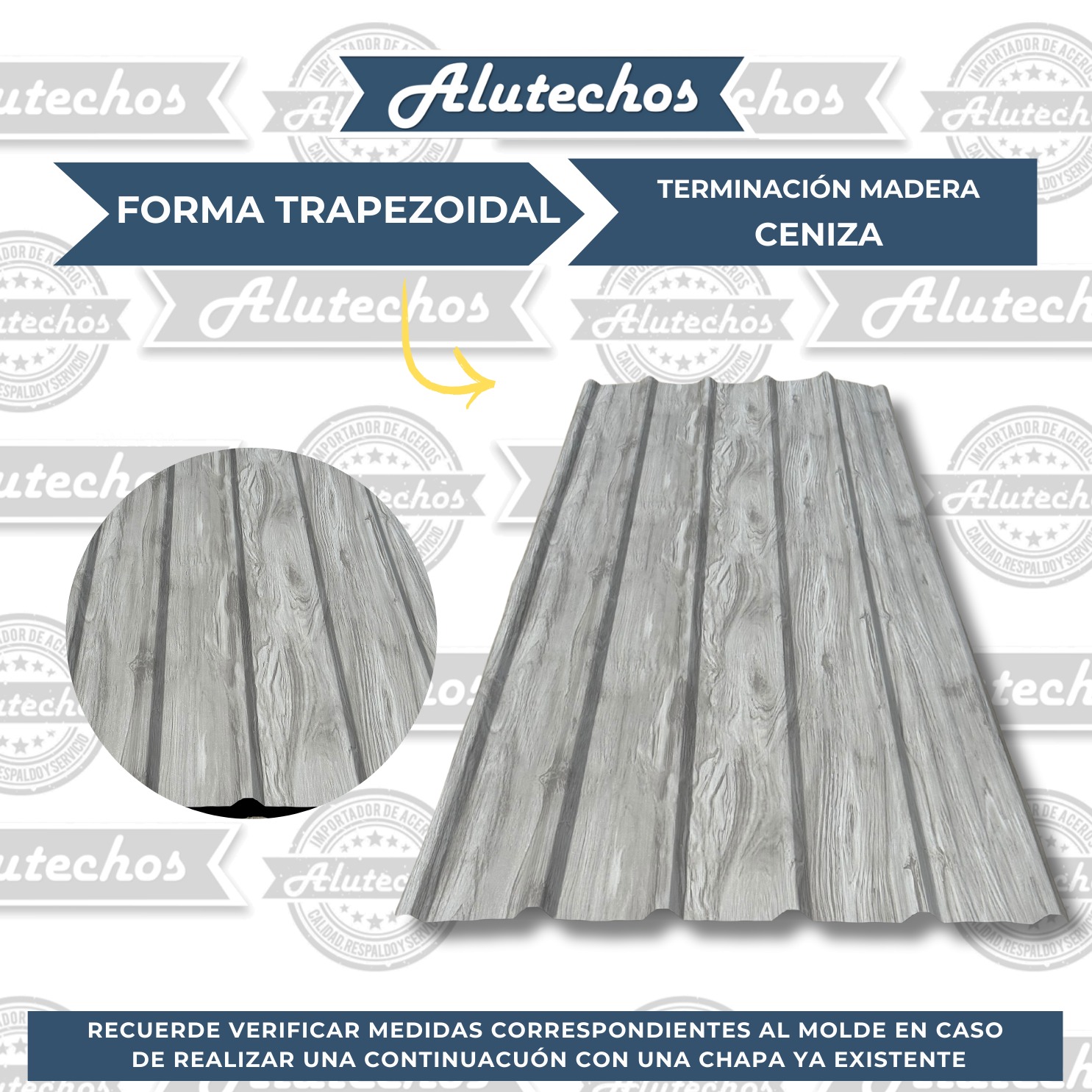 CHAPA CALIBRE 26 RusticAL TRAPEZOIDAL CENIZA