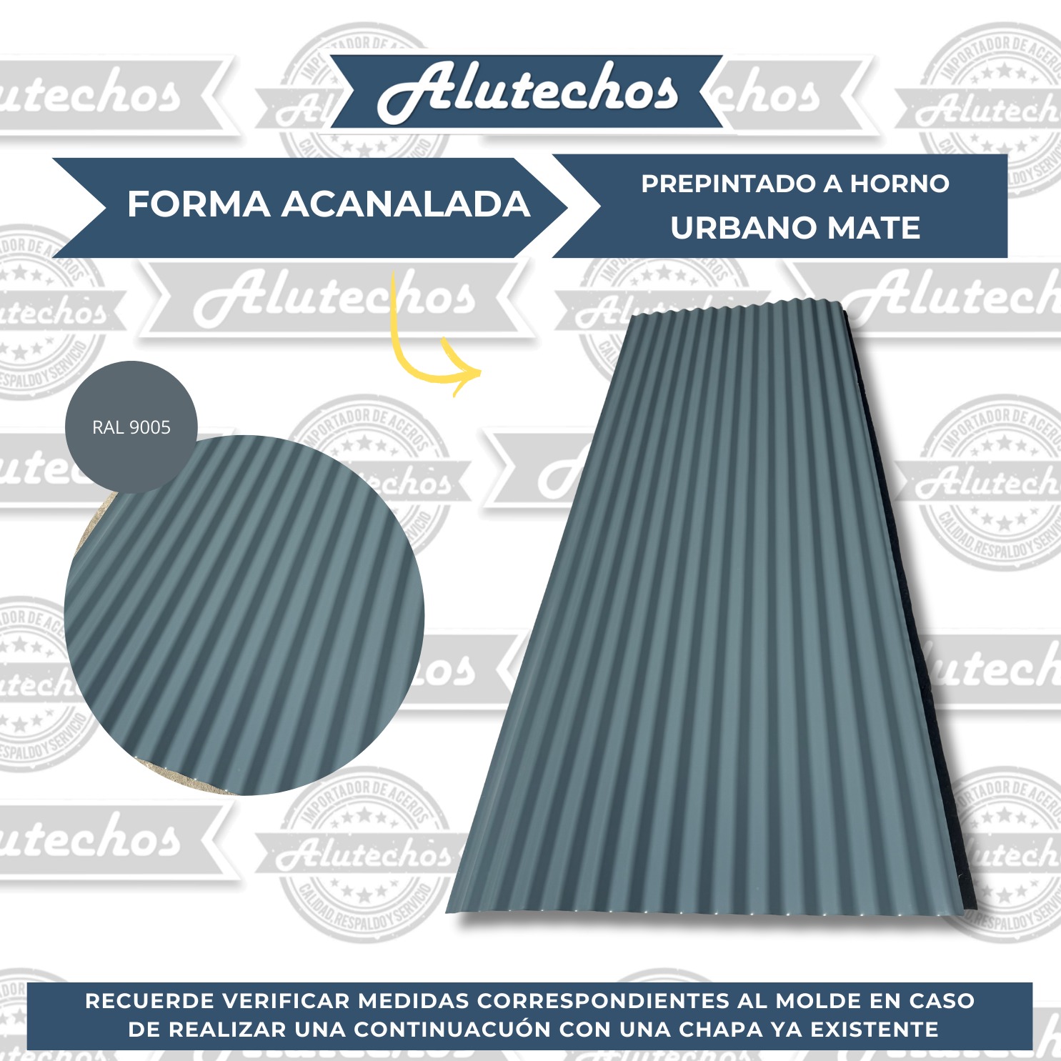 CHAPA CALIBRE 26 MATE ACANALADA URBANO